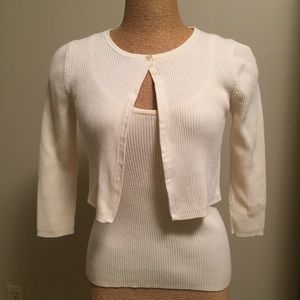 Rib Knit Cami and Sweater Set